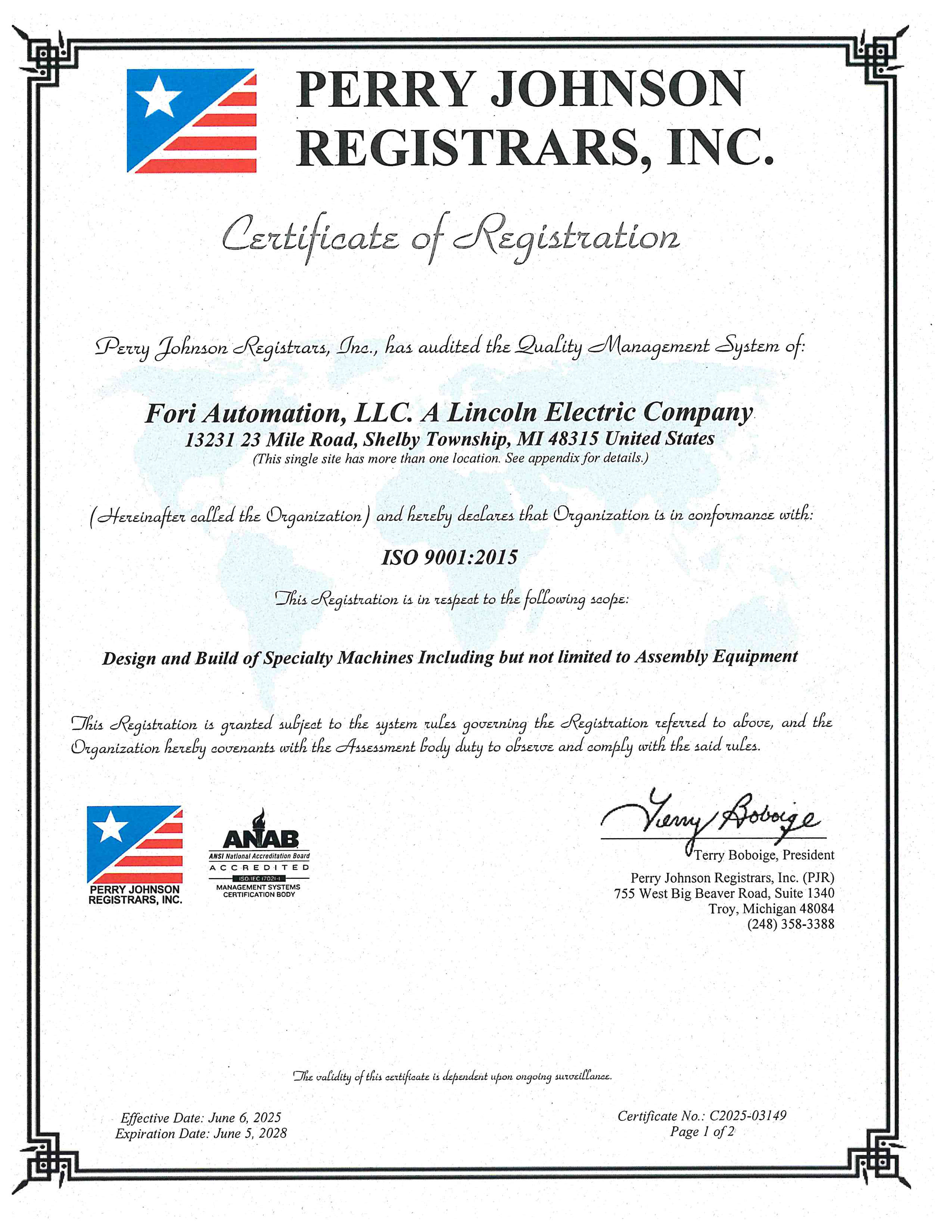 ISO9001 2025 Certification_page1